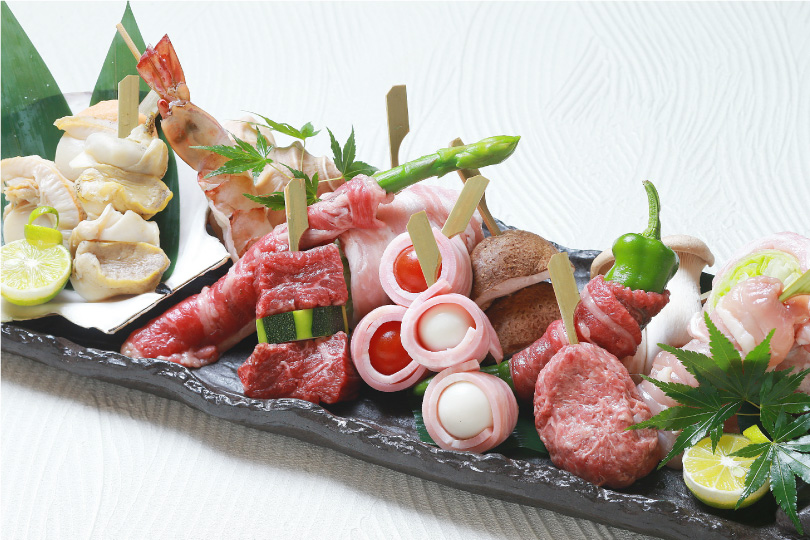 鉄板串盛り1本250円~