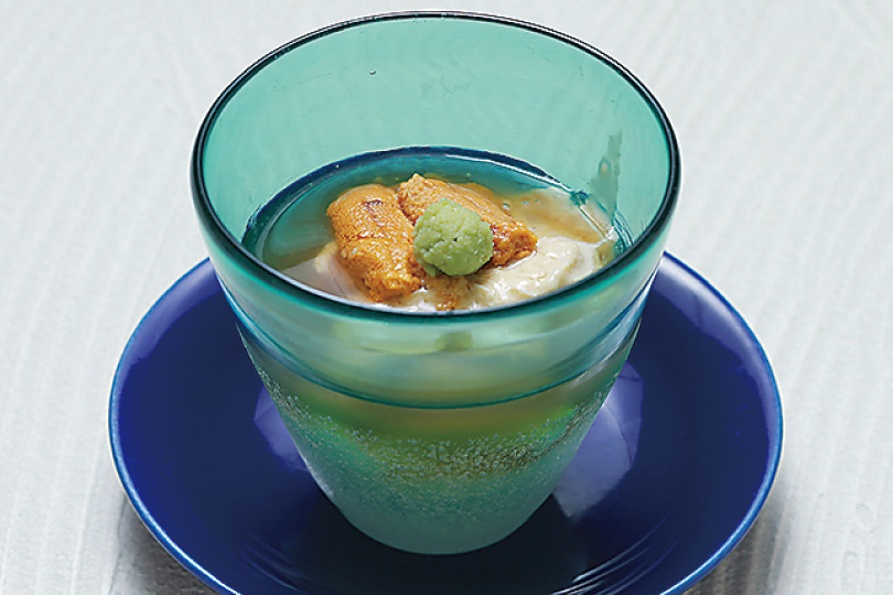炙り湯葉の醤油あんかけ