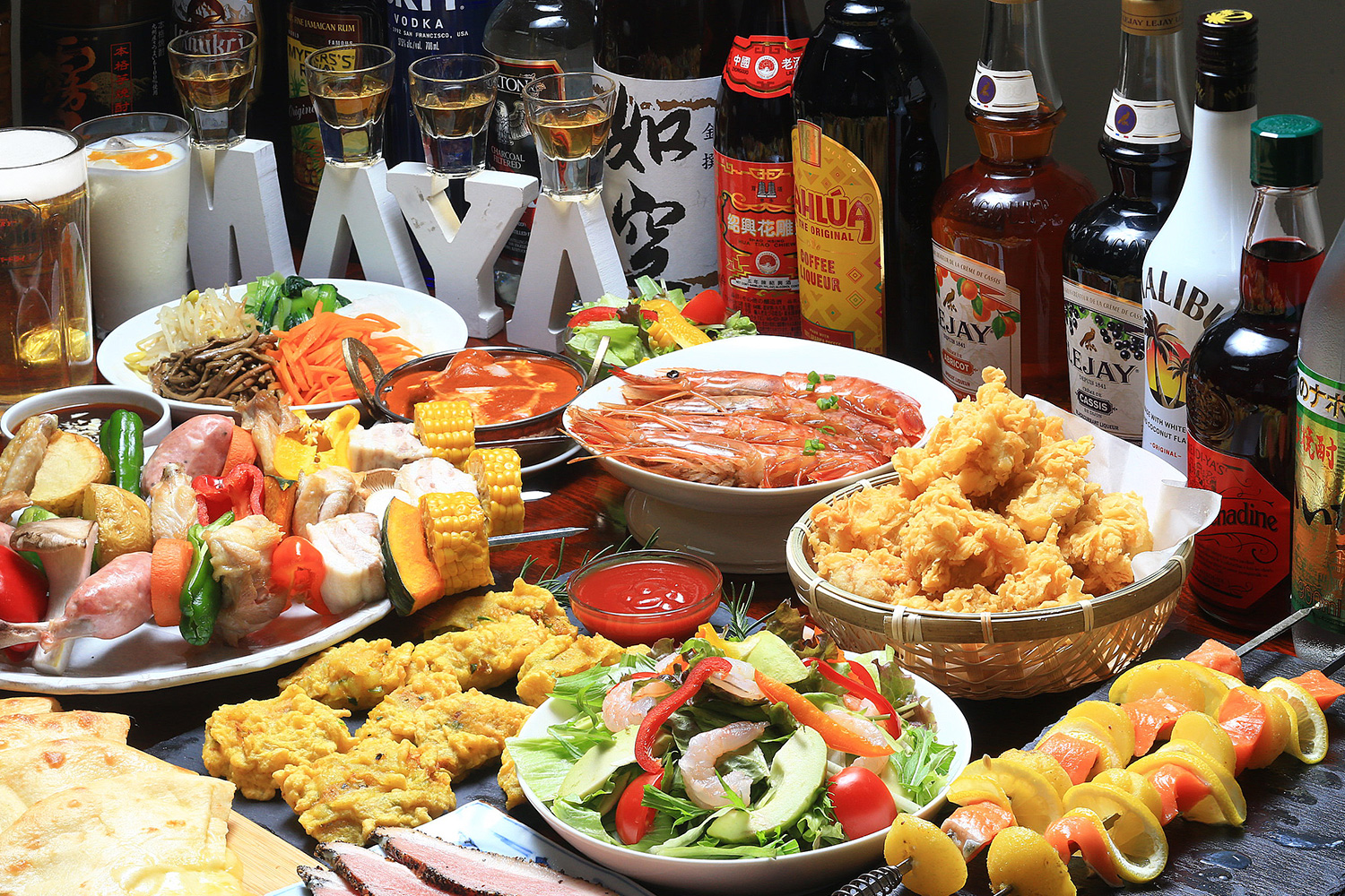 おすすめ料理と2時間飲み放題