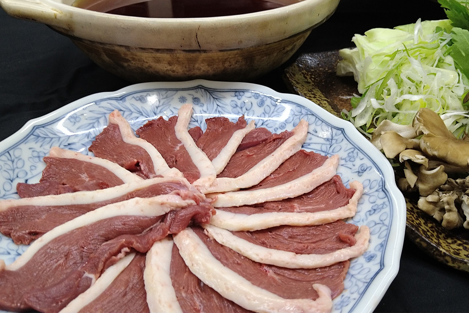 銀の鴨鍋コース<br />
7,700円