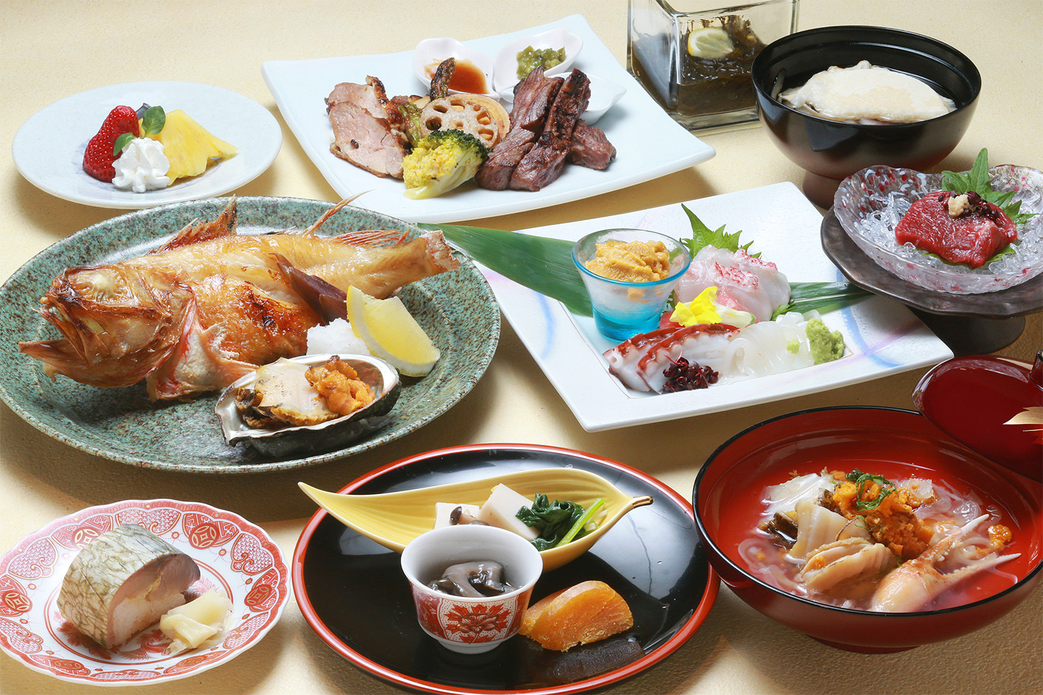 山海の恵みに舌鼓！「八戸郷土〈極〉コース」<br />
お料理 9,500円