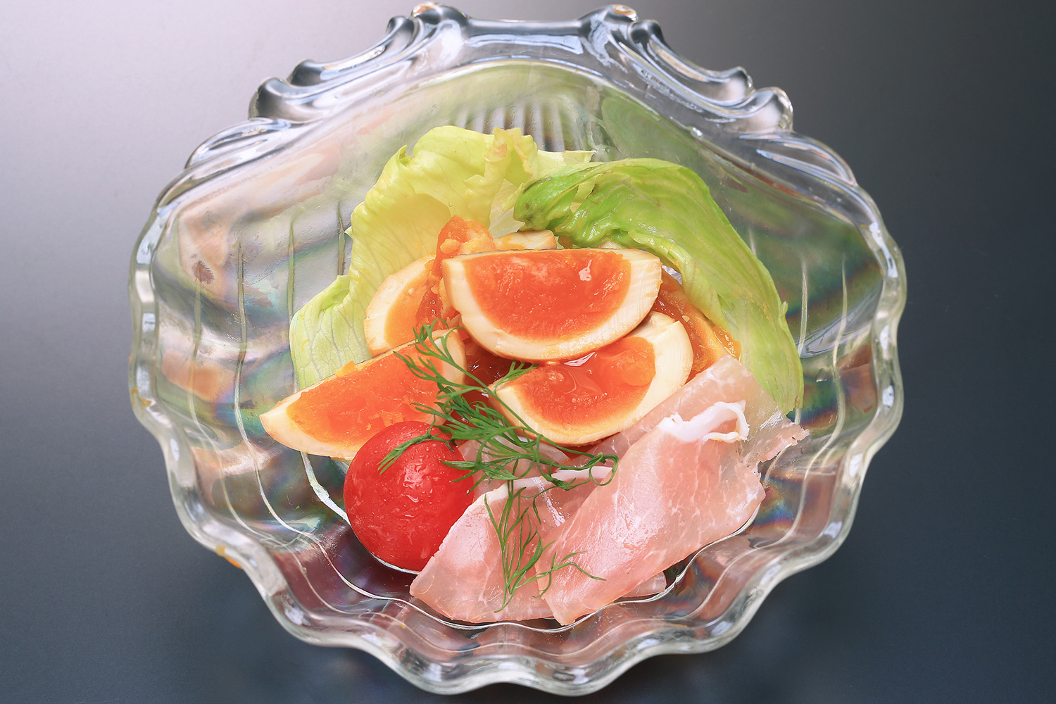 香薫玉子（生ハム付）<br />
720円