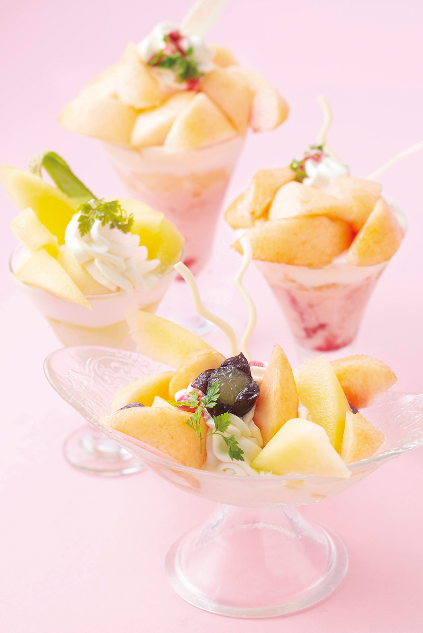 【期間限定】ピーチパフェ　メロンパフェ